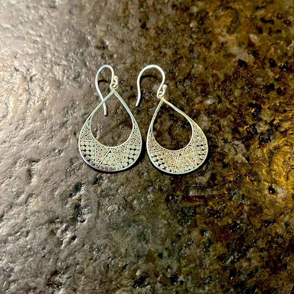 Sterling silver drop earrings